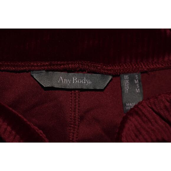 ANYBODY NEW $47 Ribbed Velour Leggings Mulberry Pull-On Elastic‎ Waist Small - Picture 3 of 3